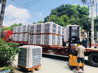 馬來(lái)西亞印尼東帝墳客商采購256臺潤東方環(huán)?？照{冷風(fēng)機